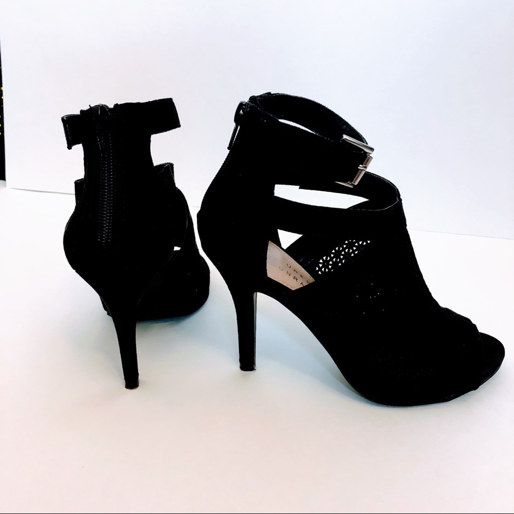 Lauren Conrad Black Suede Heels